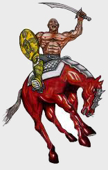 red horse rider